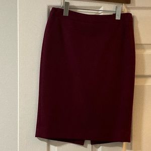 J Crew pencil skirt. Size 2. Deep magenta.
